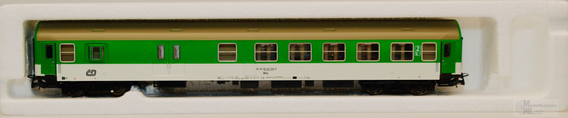 Tillig 14596 - Sachsenmodelle - Personenwagen CD Y Bds grün/weiß H0/GL